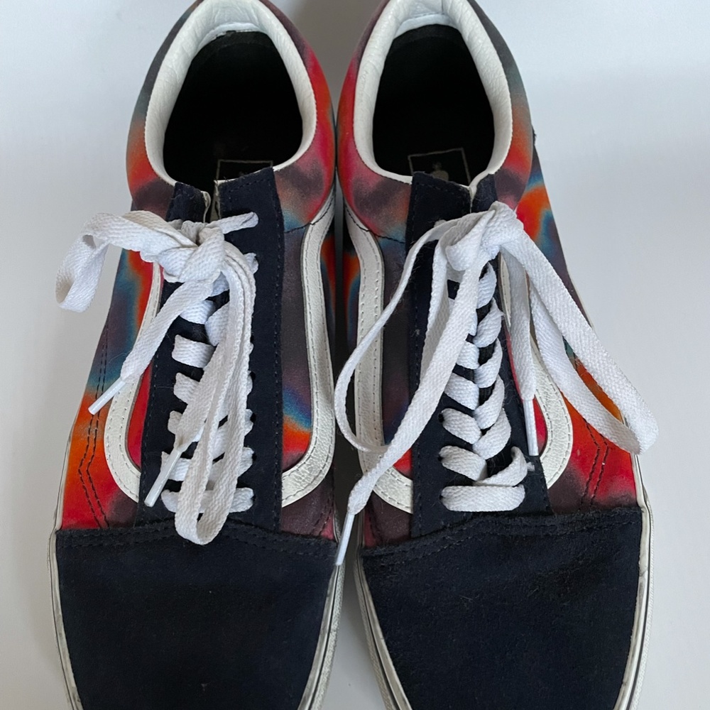 Vans Old Skool Dark Aura Multi & True White Skate Shoes size 10